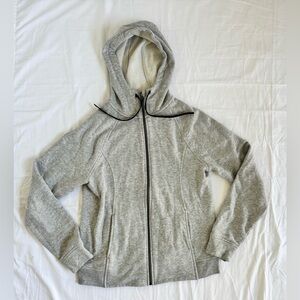 All in Motion Womens Zip Up Hoodie in Heather Grey Sz M